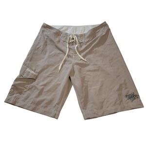 Vintage Y2K Billabong Board Shorts Mens 36 Tan Khaki Cargo Pocket Surf Trunks